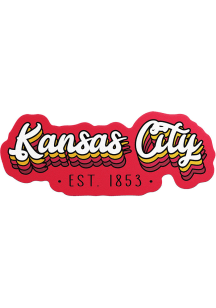 Kansas City 70S STACKED SCRIPT Stickers