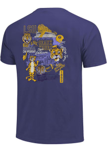 LSU Tigers Womens Purple Through the Years Short Sleeve T-Shirt
