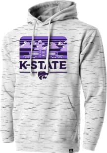 K-State Wildcats Mens Grey Malt Lightweight Fleece Fashion Hood