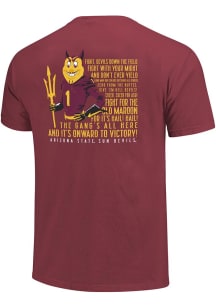 Arizona State Sun Devils Maroon Fight Song Mascot Comfort Colors Short Sleeve T Shirt