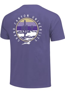 Grand Canyon Antelopes Purple Logo Sunset Comfort Colors Short Sleeve T Shirt