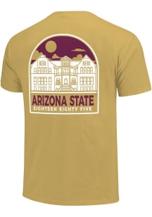 Arizona State Sun Devils Gold Campus Arch Comfort Colors Short Sleeve T Shirt