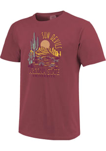 Arizona State Sun Devils Womens Brown Sun in Desert Short Sleeve T-Shirt