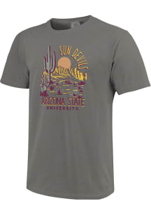 Arizona State Sun Devils Womens Grey Sun in Desert Short Sleeve T-Shirt