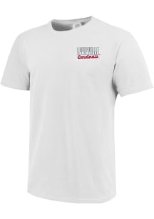 Louisville Cardinals Womens White Floral Frame Short Sleeve T-Shirt