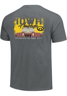 Iowa Hawkeyes Stadium Saturdays Short Sleeve T Shirt - Grey