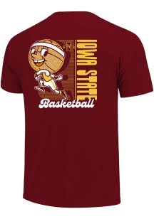 Iowa State Cyclones Youth Cardinal Retro Shadow Box Basketball Short Sleeve T-Shirt