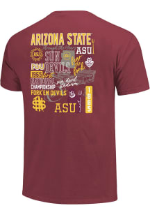 Arizona State Sun Devils Womens Brown Through the Years Short Sleeve T-Shirt
