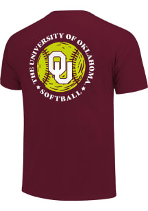 Oklahoma Sooners Youth Cardinal Softball Mascot Short Sleeve T-Shirt