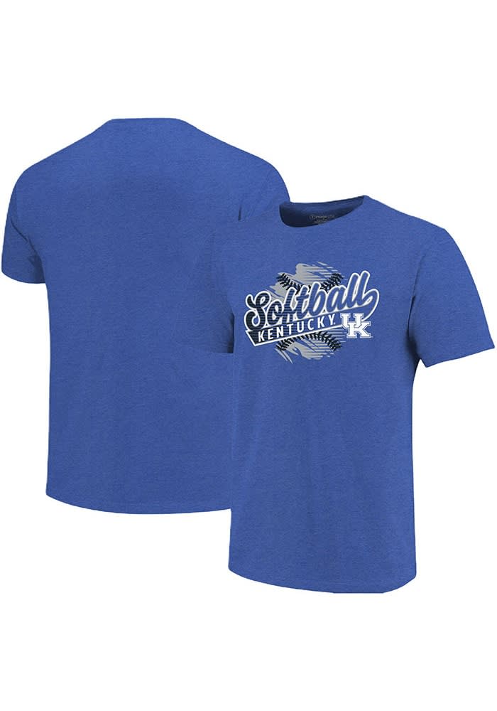 Kentucky Wildcats Blue Script Softball Short Sleeve Fashion T Shirt