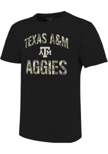 Texas A&amp;M Aggies Black Camo Number One Short Sleeve T Shirt