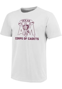 Texas A&amp;M Aggies White Corps of Cadet Logo Short Sleeve T Shirt