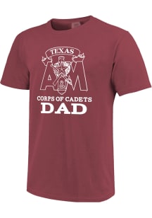 Texas A&amp;M Aggies Maroon Corps of Cadet Dad Short Sleeve T Shirt