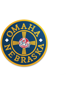 Omaha Rustic City Flag Stickers