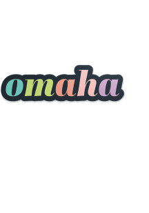 Omaha Color Type Stickers