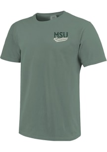 Michigan State Spartans Green Campfire Script Short Sleeve T Shirt