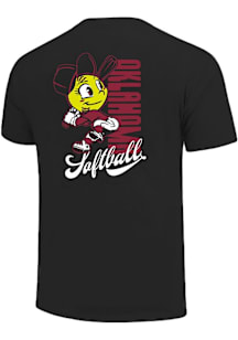 Oklahoma Sooners Black Old School Softball Short Sleeve T Shirt