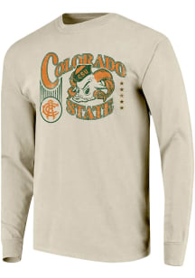 Colorado State Rams Ivory Vintage Curve Type Long Sleeve Fashion T Shirt