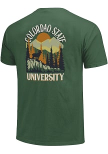 Colorado State Rams Green Mountain Wildlife View Short Sleeve T Shirt