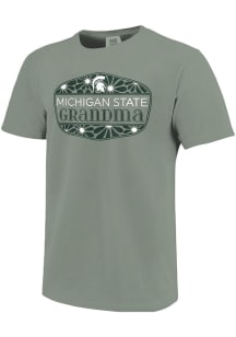 Michigan State Spartans Womens  Grandma Floral Shield Short Sleeve T-Shirt