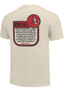 Nebraska Cornhuskers Ivory Vintage Fight Song Short Sleeve T Shirt