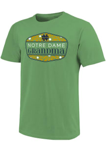 Notre Dame Fighting Irish Womens Kelly Green Grandma Floral Shield Short Sleeve T-Shirt
