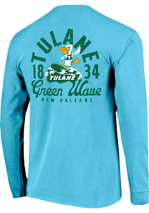 Tulane Green Wave Womens Blue Riding the Wave LS Tee