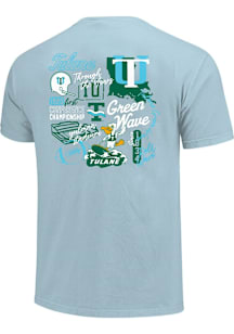 Tulane Green Wave Womens Light Blue Through the Years Short Sleeve T-Shirt