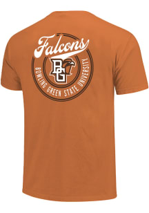 Bowling Green Falcons Womens Orange Circle Team Print Short Sleeve T-Shirt