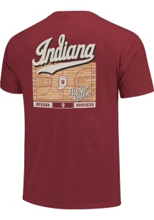 Maroon Indiana Hoosiers Court Layout Short Sleeve Fashion T Shirt