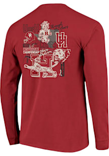 Houston Cougars Womens Red Through the Years LS Tee