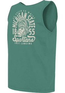 Mens Green Michigan State Spartans Comfort Colors Mascot Overlay Short Sleeve Tank Top