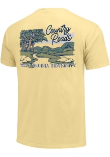 West Virginia Mountaineers Womens Yellow Country Roads Short Sleeve T-Shirt