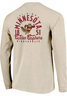 Minnesota Golden Gophers Ivory Mascot Overlay Long Sleeve Fashion T Shirt