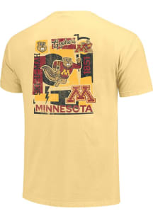 Minnesota Golden Gophers Avant Garde Poster Short Sleeve T-Shirt - Yellow