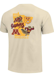 Minnesota Golden Gophers Gopher FB Short Sleeve T-Shirt - Ivory