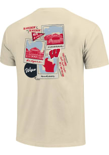 Wisconsin Badgers Polaroids Short Sleeve T-Shirt - Ivory