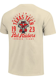 Texas Tech Red Raiders Ivory Overlay Mascot Short Sleeve T Shirt