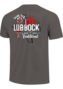 Texas Tech Red Raiders Grey Campus State Short Sleeve T Shirt