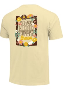 Western Michigan Broncos Floral Frame Short Sleeve T-Shirt - Yellow