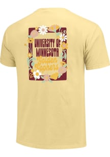 Minnesota Golden Gophers Floral Frame Short Sleeve T-Shirt - Yellow