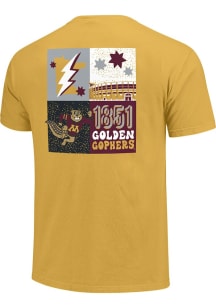 Minnesota Golden Gophers Campus Squares Short Sleeve T-Shirt - Yellow