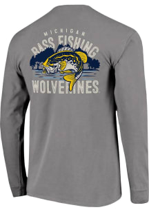Mens Grey Michigan Wolverines 0 Bass lake Tee