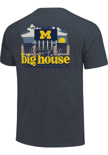 Michigan Wolverines 0 Stadium Gates Short Sleeve T Shirt - Navy Blue