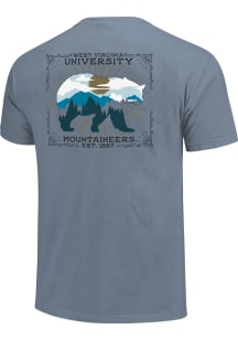 West Virginia Mountaineers Light Blue State Scenery Short Sleeve T Shirt