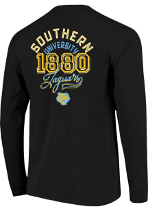 Southern University Jaguars Black HBCU F/B Comfort Colors Long Sleeve T Shirt