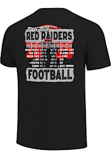 Texas Tech Red Raiders Black Football 2025 Football Schedule Short Sleeve T Shirt