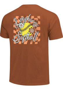 Texas Longhorns Womens Burnt Orange Script &amp; Floral Short Sleeve T-Shirt