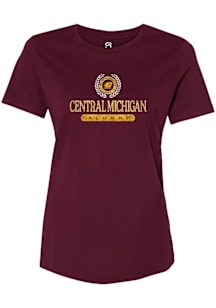 Summit Sportswear Central Michigan Chippewas Womens Maroon Alumni Short Sleeve T-Shirt