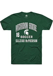 Kaleigh Mcpherson Michigan State Spartans Green NIL Arch Logo Short Sleeve Player T Shirt